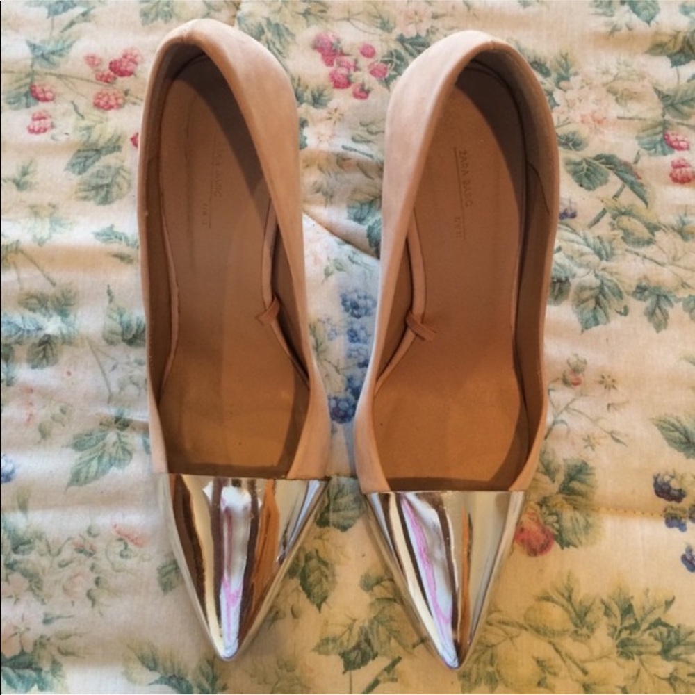 Zara toe cap heels